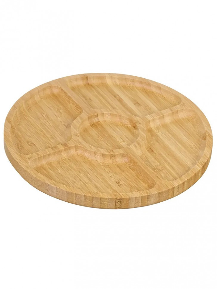 Менажница 5-и секц 28*2см бамбук фото 1 &mdash; Posudio