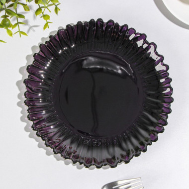 Набор тарелок 6шт."АМЕТИСТ" темно-фиолетовый 205мм. п/уп. &mdash; Posudio