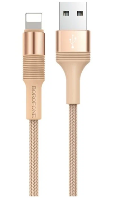 Дата-Кабель BROFONE BX21 Lightning Золотой &mdash; Posudio