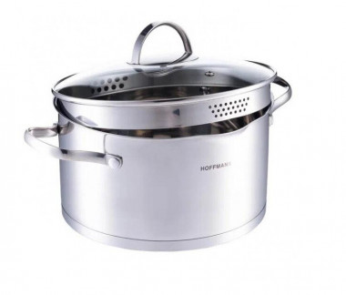 HM 5622 Кастрюля со сливом, нерж. сталь, 4,7л.(22см.) — Posudio