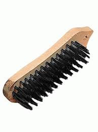 Щетка д/гриля 21см дерево, сталь (бежев.) — Posudio