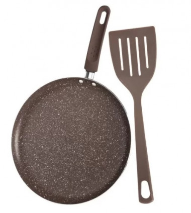 HM 7829 сковор. для блинов с лопаткой(28см) коричневая — Posudio