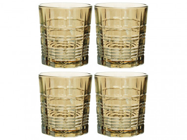Набор стаканов  ДАЛЛАС 4шт 300мл Золотой мед низкие — Posudio