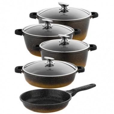 HM 9209 набор каст.алюм.9предм.(черный) — Posudio