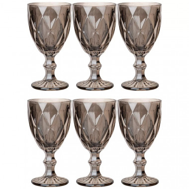 Набор бокалов для вина&quot; Ромбо&quot; 6шт 320мл.MUZA COLOR — Posudio