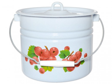 Ведро цельнотянутое с крышкой 9л. декор &mdash; Posudio
