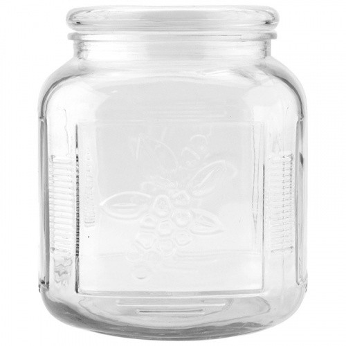 Стеклянная банка для сыпучих продуктов со стекл плоской крышкой, ARIA, объем: 2 л фото 1 &mdash; Posudio
