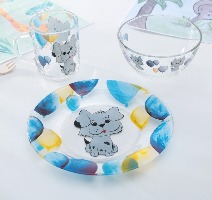 Набор детской посуды "Шарик" 3пр. фото 1 &mdash; Posudio