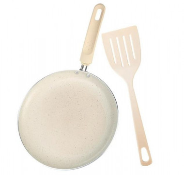 HM 7832 сковор. для блинов с лопаткой(23см) бежевая — Posudio