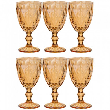 Набор бокалов для вина&quot; Ромбо&quot; 6шт 320мл.MUZA COLOR — Posudio