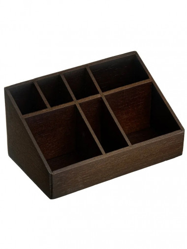 Органайзер д/мелочей 17,2*10,4*8,8см ЧЕРНЫЙ бамбук &mdash; Posudio