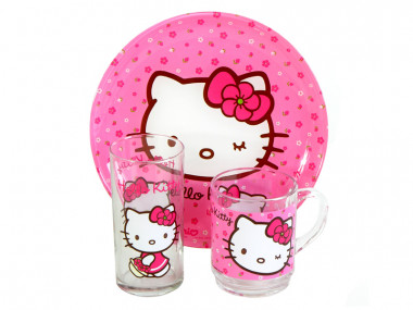 Набор детский Хелло Китти 3 пр. &mdash; Posudio