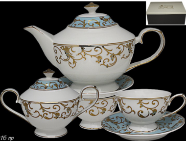 Чайный сервиз 14пр. ИРИС в под.уп.(х3)Фарфор 105-268 — Posudio