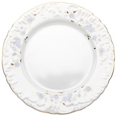Тарелка десертная 17см Cmielow Rococo голубой цветок 3006036 9706 — Posudio