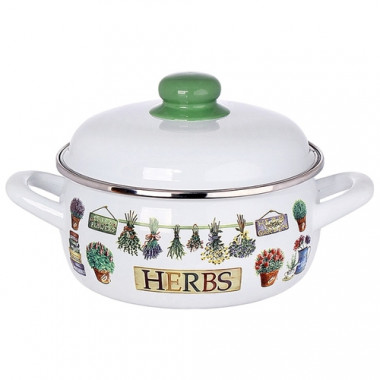 Кастрюля 1,85л мелкая Metrot Травы 174296 &mdash; Posudio