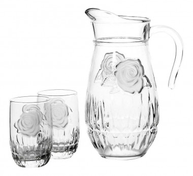 Набор питьевой СТРУКТУРНАЯ РОЗА 7пр. — Posudio