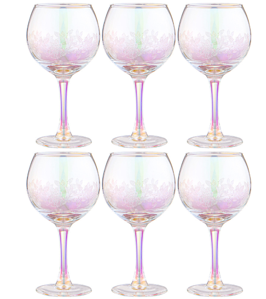 НАБОР ФУЖЕРОВ ИЗ 6 ШТ "FLOWER" ЛИЛОВАЯ ДЫМКА 280 МЛ, 194-952 фото 1 — Posudio