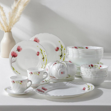 Сервиз столовый Доляна «Нежные маки», 37 предметов &mdash; Posudio