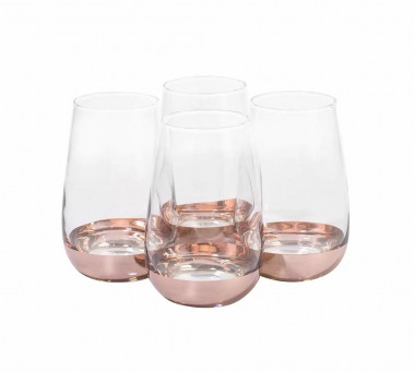 Набор стаканов  СИР ДЕ КОНЬЯК ЭЛЕКТРИЧЕСКАЯ МЕДЬ 350мл 4шт. высокие &mdash; Posudio