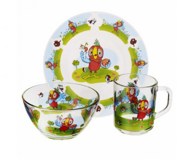 Набор посуды 3пр  "Попугай Кеша" &mdash; Posudio