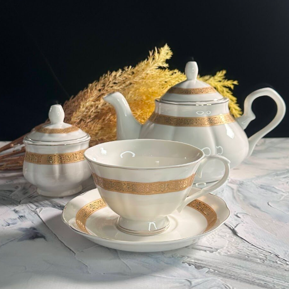 102-039 Чайный сервиз 16пр.250 мл в под.уп.(х4)Фарфор фото 1 — Posudio