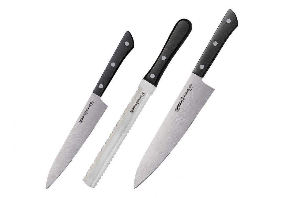 Набор ножей 3 в 1 Samura Harakiri (корроз. сталь) фото 1 — Posudio