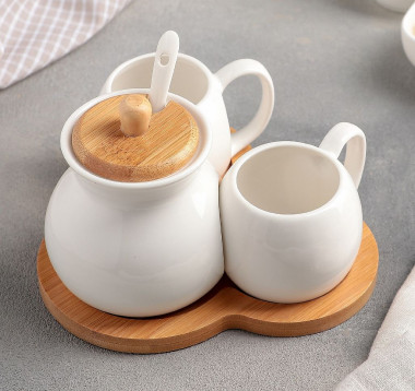 Набор чайный 3 пред "Эстет" 2 чашки 100 мл, сахарница с ложко &mdash; Posudio