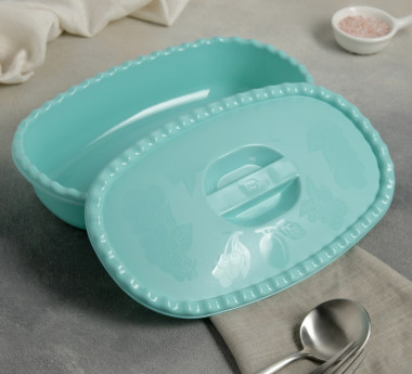 Миска прямоугольная 1,5 л. с крышкой &mdash; Posudio