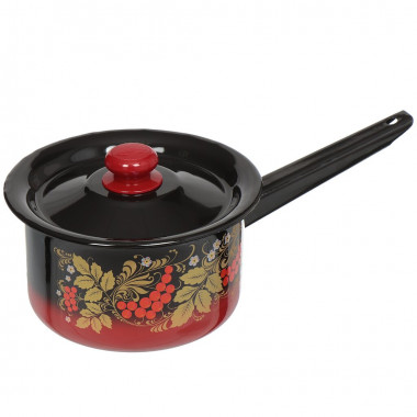 Ковш 2л. декор красно-черный пл. кн. — Posudio