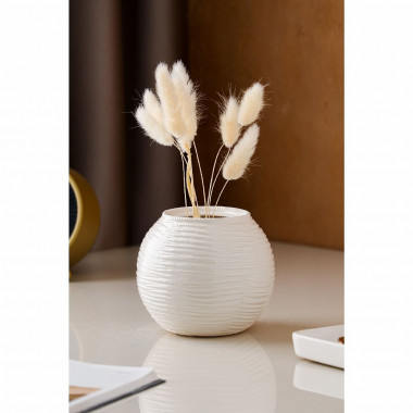 Ваза настольная &quot;Шарик №2&quot;, белая, керамика, 11 см — Posudio