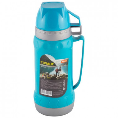 Термос в пластиковом корпусе со стеклянной колбой ACQUA, 1,0 л (2 чашки) &mdash; Posudio