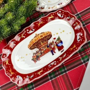 Набор из 2 прямоугольных блюд 30х19,5х2,5см НОВЫЙ ГОД в под.уп. (х12)Фарфор305-167 — Posudio