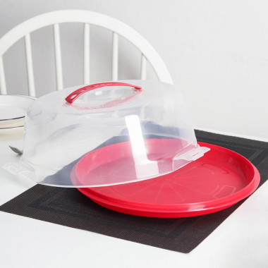 Тортовница с крышкой, d=28 см, цвет МИКС &mdash; Posudio