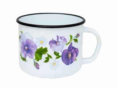 Кружка 1л декор васильк. с крышк  Лысьвенск — Posudio