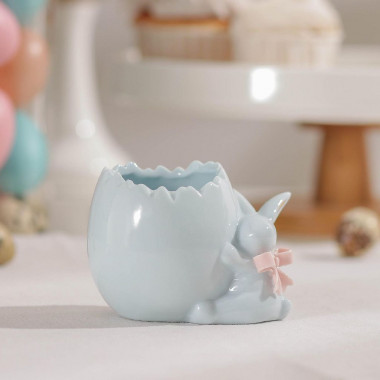 Подставка для яйца &quot;Зайка&quot; 9х6,5х7 см, цвет голубой — Posudio