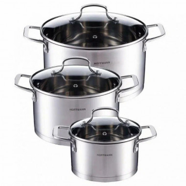 HM 5406 набор каст.нерж.сталь 9-ти сл.кап.дно 6 пр. — Posudio