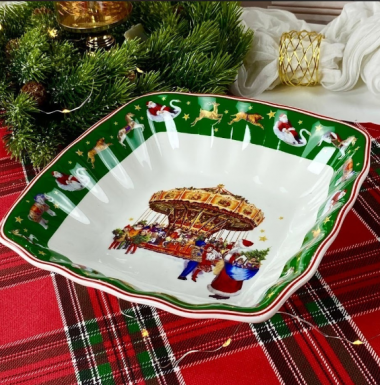 Квадратный салатник из фарфора в под/упак 305-182 — Posudio