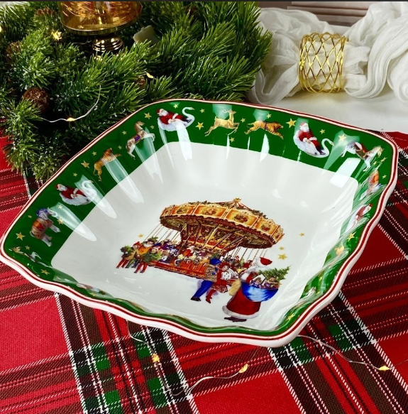 Квадратный салатник из фарфора в под/упак 305-182 фото 1 — Posudio