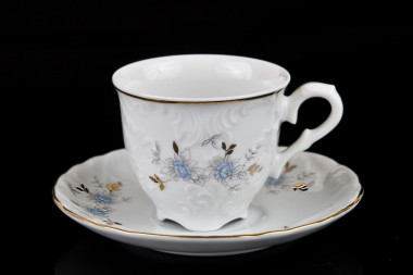 Чайная пара 250мл Cmielow Rococo голубой цветок 5012031 9706 &mdash; Posudio