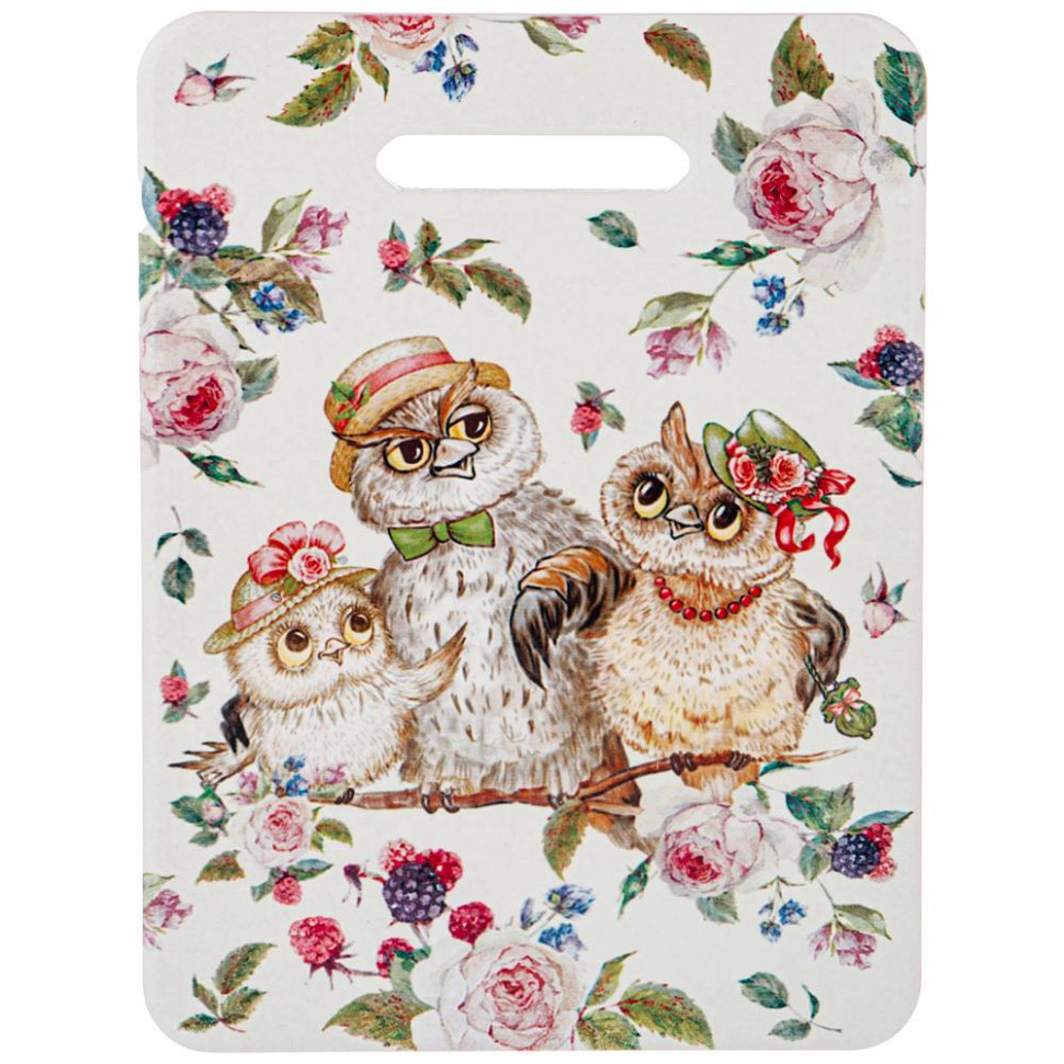 Подставка под горячее"ВИНТАЖ.СОВУШКИ" 15*20см. фото 1 &mdash; Posudio