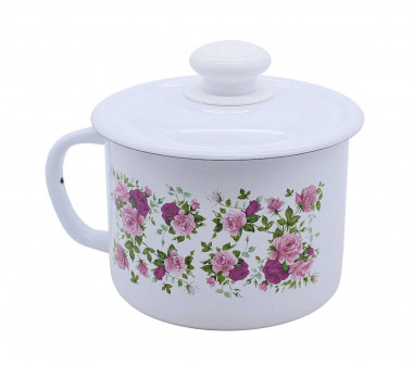 Кружка 1л декор кобальтовая с крышк  Лысьвенск — Posudio