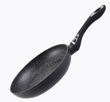 Сковорода 28см с крышкой  алюм.,мрам.покр 3128DL-GP &mdash; Posudio