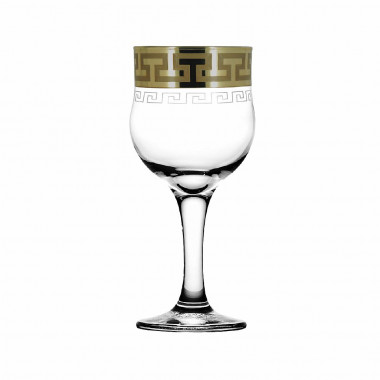 Набор фужеров 6шт с рис. &quot;Греческий узор&quot; (Гусь Хрусталь) GE03-163 — Posudio