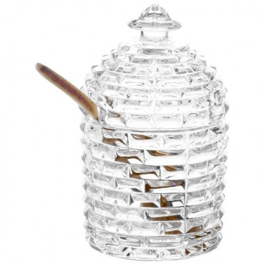 Банка для меда BEEHIVE 150мл.с ложкой &mdash; Posudio