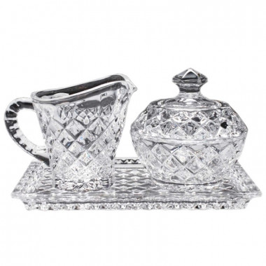 Набор для кофе Mokko 3 предмета Crystal Bohemia Diamond 990/99999/9/14100/004309 — Posudio