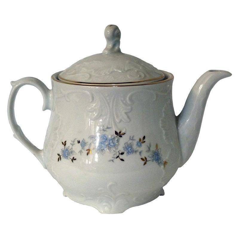 Чайник 1,1л Cmielow Rococo голубой цветок 0035660 9706 фото 1 — Posudio