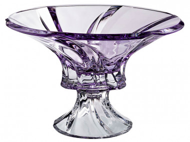 Ваза для фруктов на ножке 32см Aurum-Crystal Моцарт Аметист 806KF18172Т7730305109F — Posudio