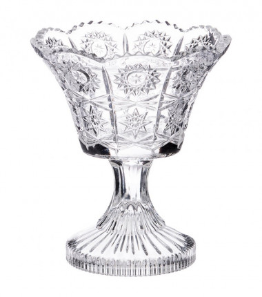 Конфетница на ножке 12*12*14см MUZA CRYSTAL &mdash; Posudio