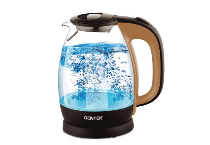 Чайник Ctntek  CT-0056 2200Вт  1,7л (бежевый+кофе) фото 1 — Posudio
