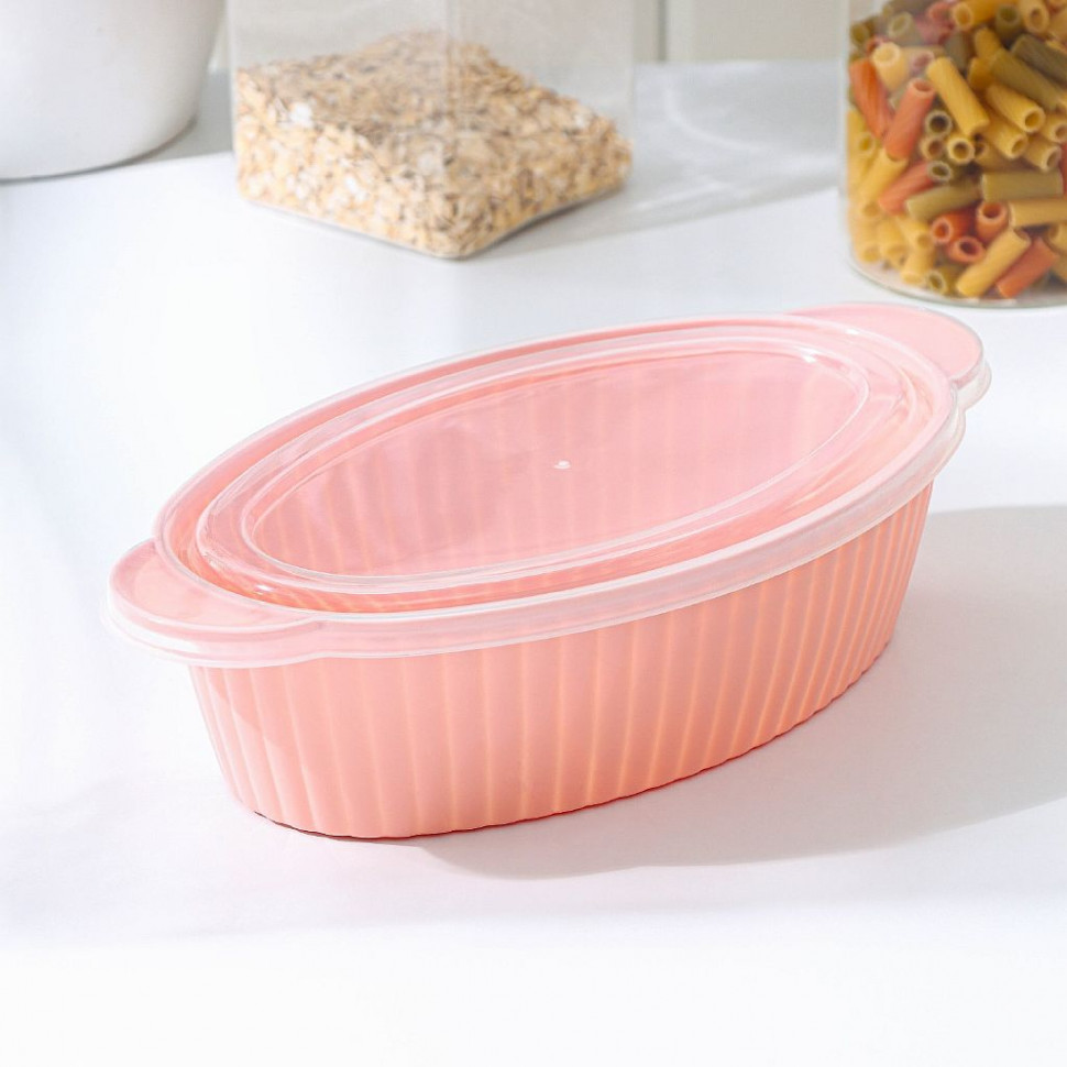 Контейнер для хранения продуктов Доляна, 28×15,5×7 см, с крышкой, цвет МИКС фото 1 — Posudio